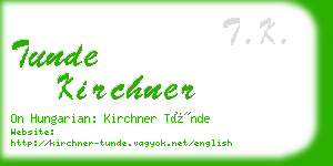 tunde kirchner business card